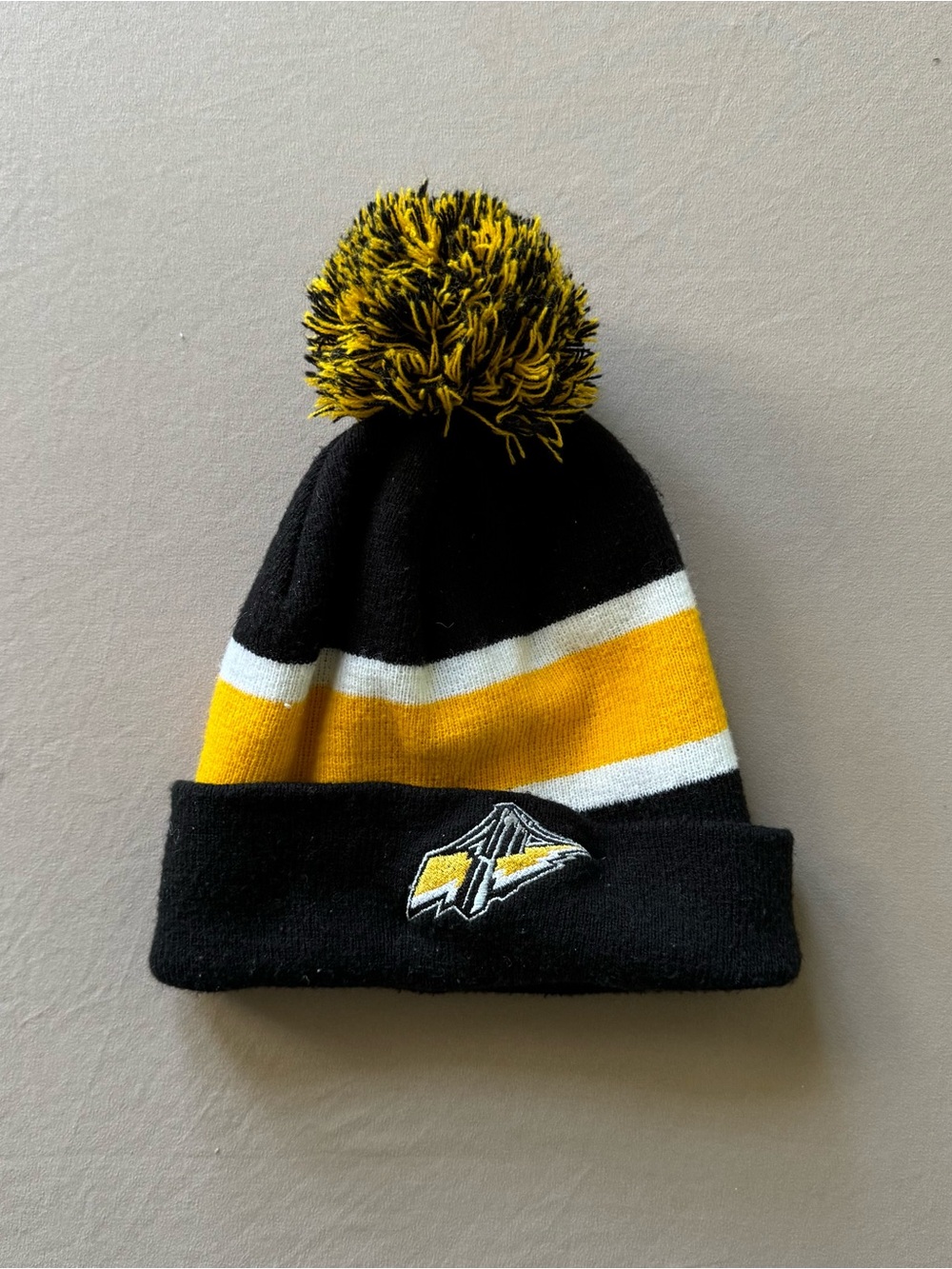 FXFL Brooklyn Bolts Pom Pom Knit Beanie